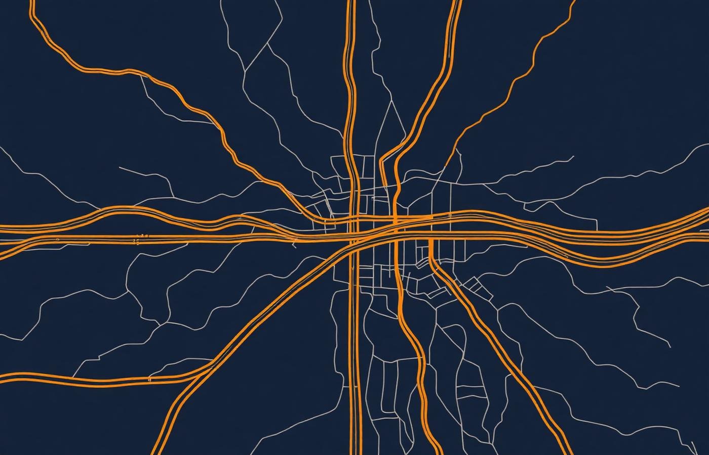 Map of the metro service area and highway corridors we cover